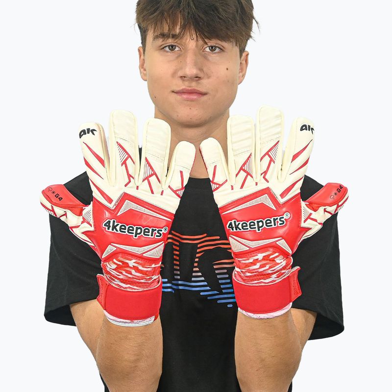 Mănuși de portar 4keepers Force V4.25 HNC roșii 6