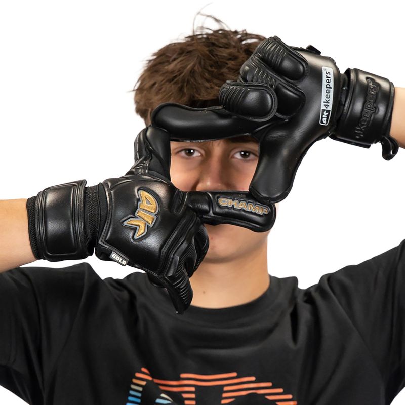 Mănuși de portar pentru copii 4keepers Champ Gold Black VII RF2G Jr gold/black 7