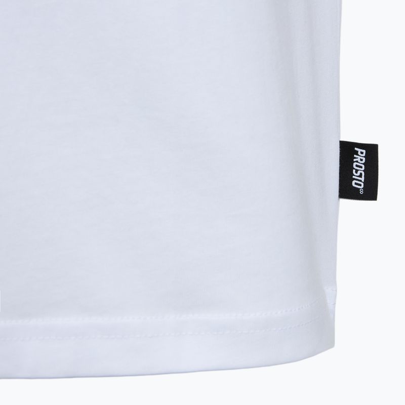 Tricou bărbați PROSTO Box Logo alb 4