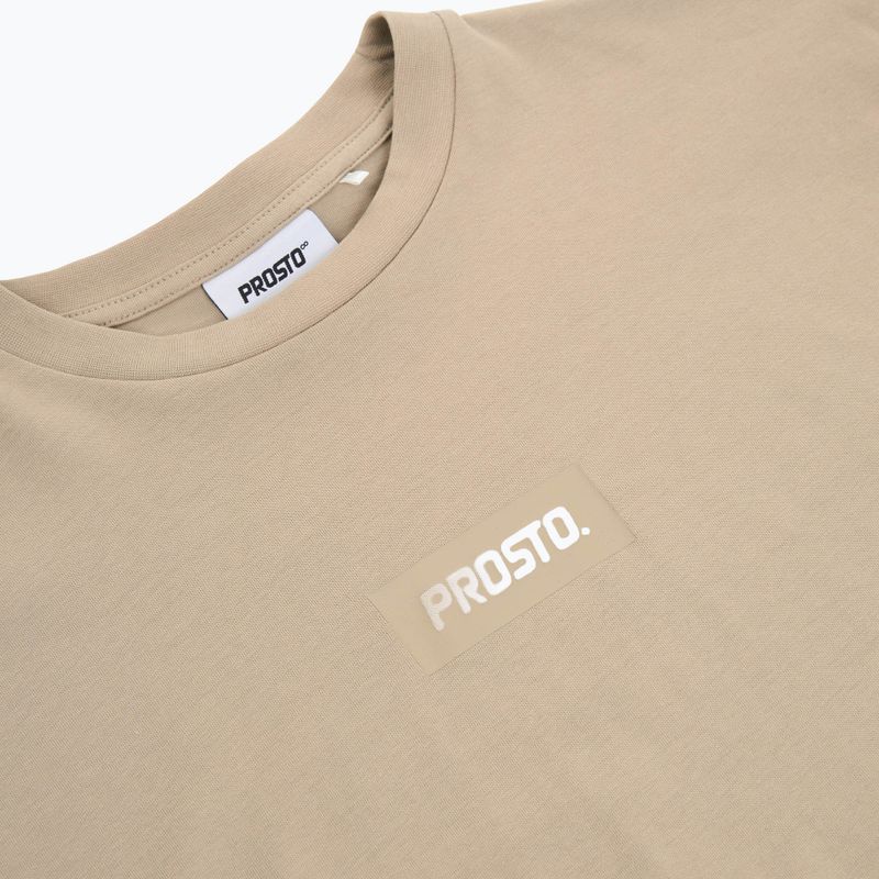 Tricou bărbați PROSTO Box Logo bej 3