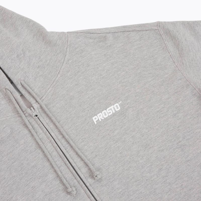 Hanorac pentru bărbați PROSTO Hoodie Logo Zip gray 3