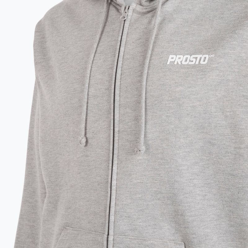 Hanorac pentru bărbați PROSTO Hoodie Logo Zip gray 4