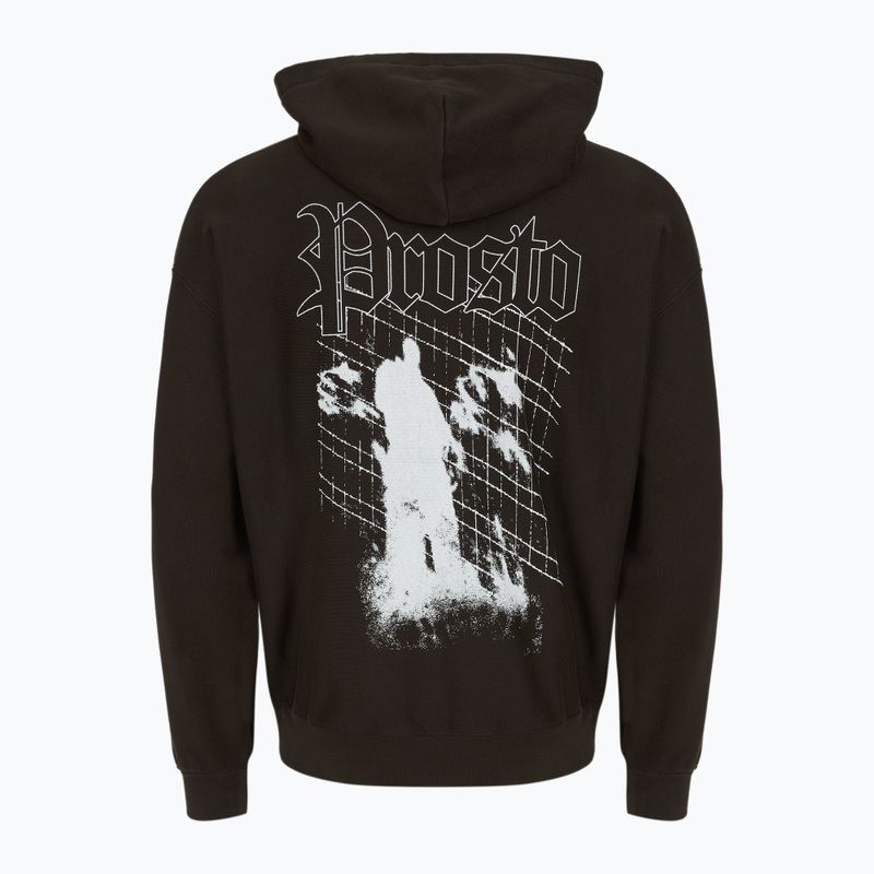 Hanorac pentru bărbați PROSTO Shadow Hoodie washed black 2