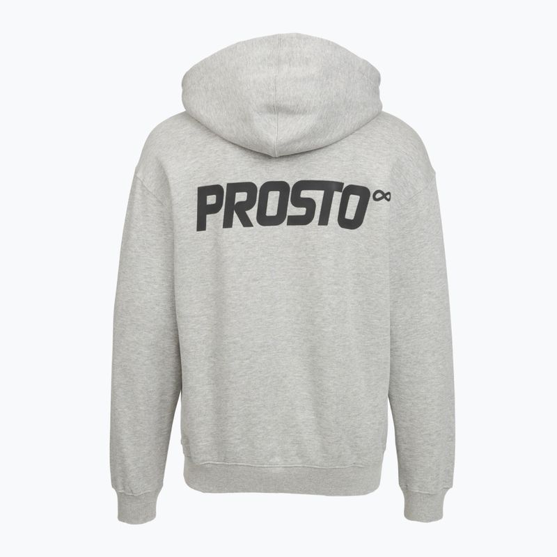Bluză pentru bărbați PROSTO Hoodie Half Zip Big Log Infinity grey/melange 2