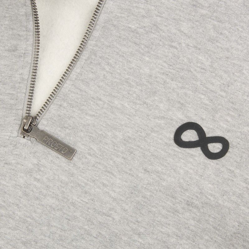 Bluză pentru bărbați PROSTO Hoodie Half Zip Big Log Infinity grey/melange 3