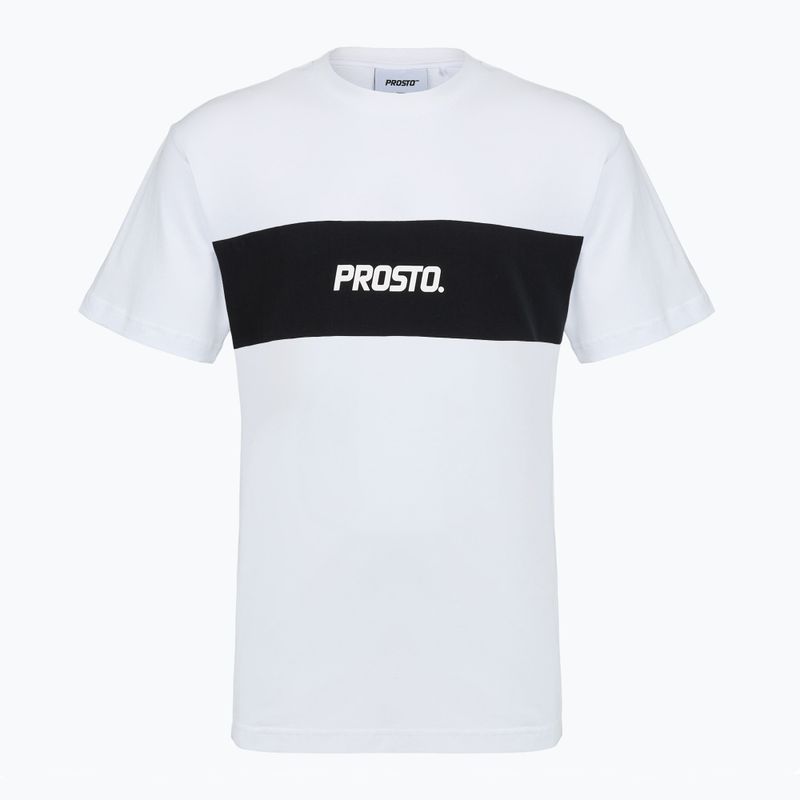 Tricou pentru bărbați PROSTO Root white/black