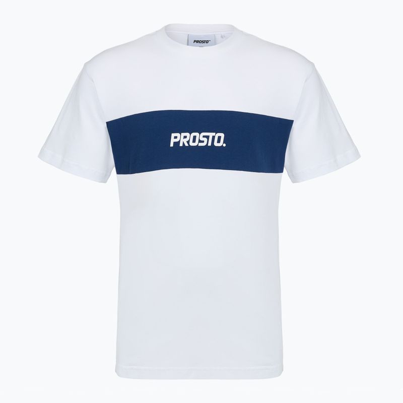 Tricou pentru bărbați PROSTO Root white/navy blue