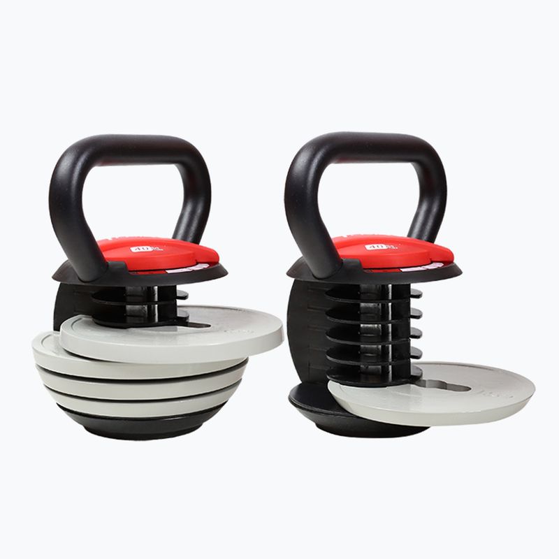 Kettlebell ajustabil HMS KR40 gri/negru 3