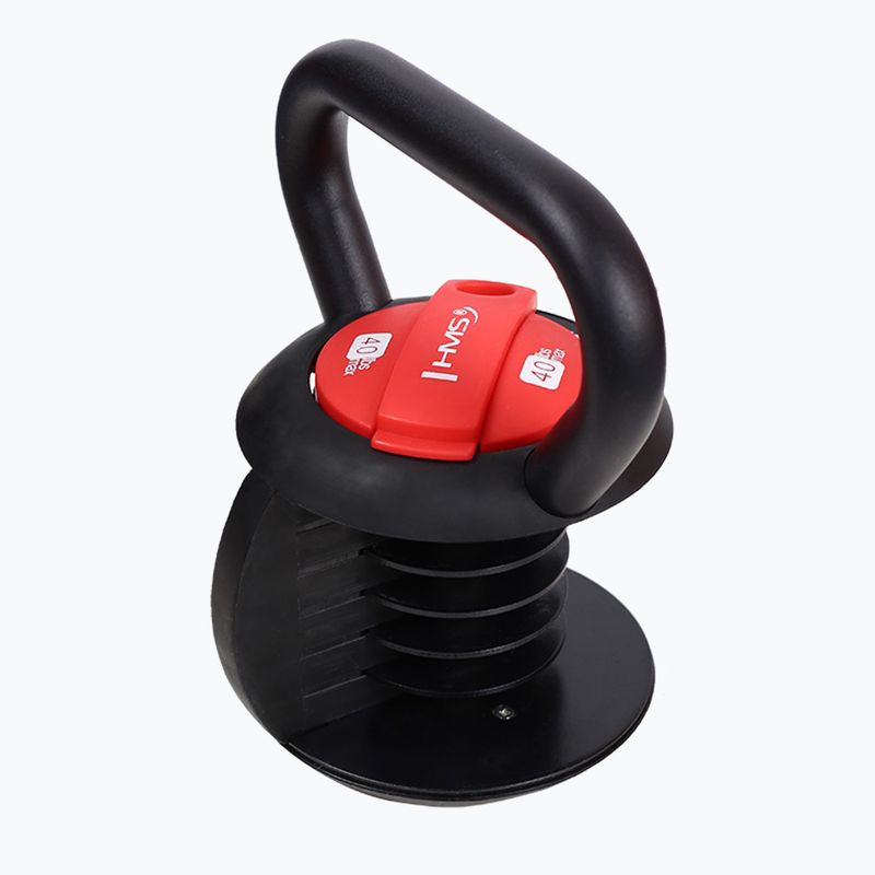 Kettlebell ajustabil HMS KR40 gri/negru 4