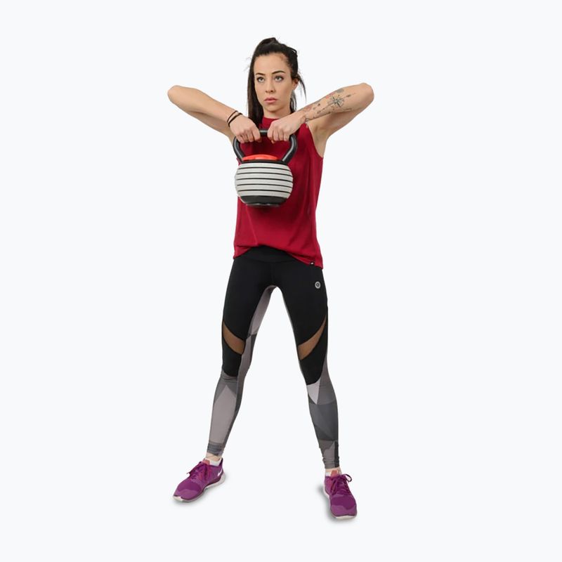 Kettlebell ajustabil HMS KR40 gri/negru 9