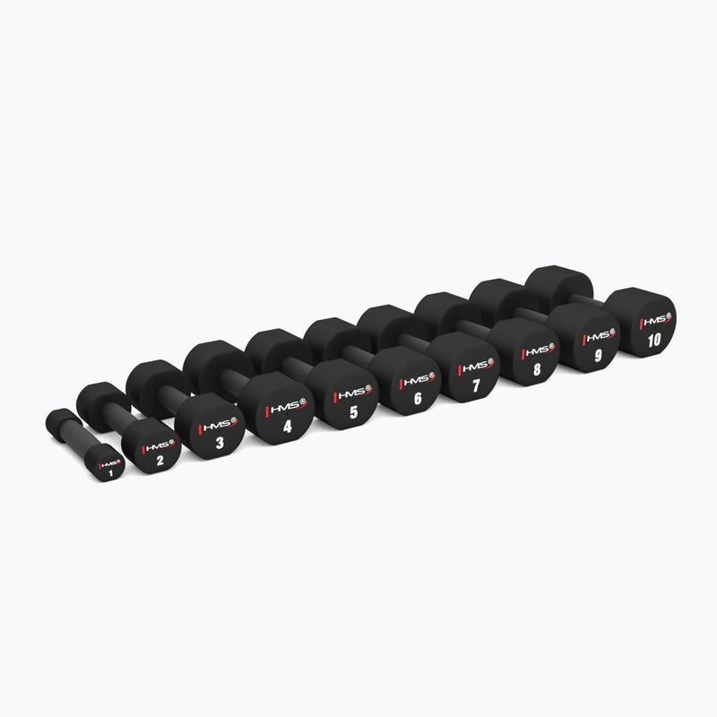 Halteră HMS HPT02 TPU 2 buc. 10 kg black 4