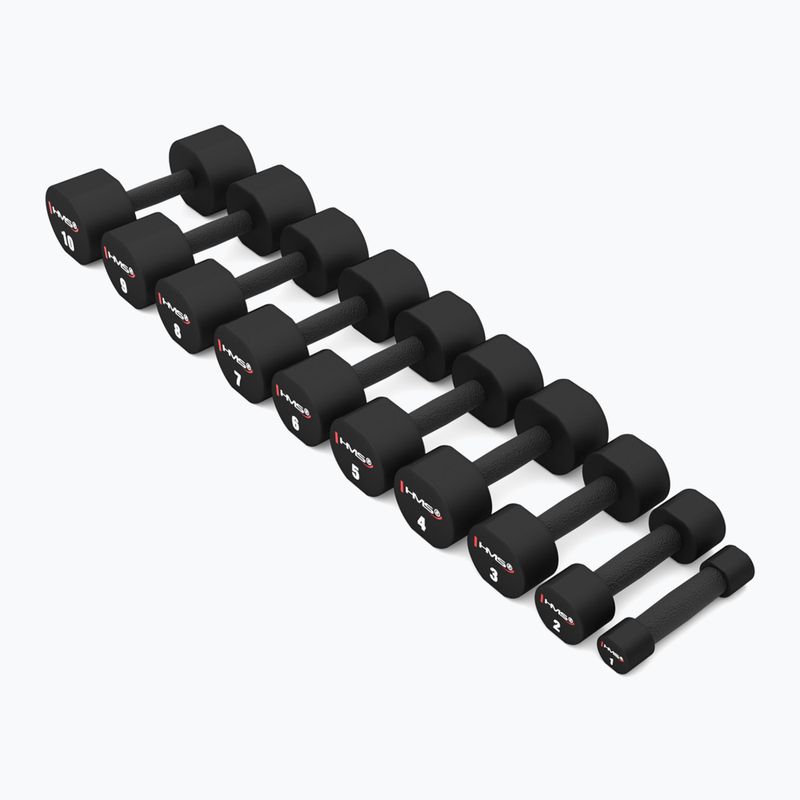 Halteră HMS HPT02 TPU 2 buc. 10 kg black 5