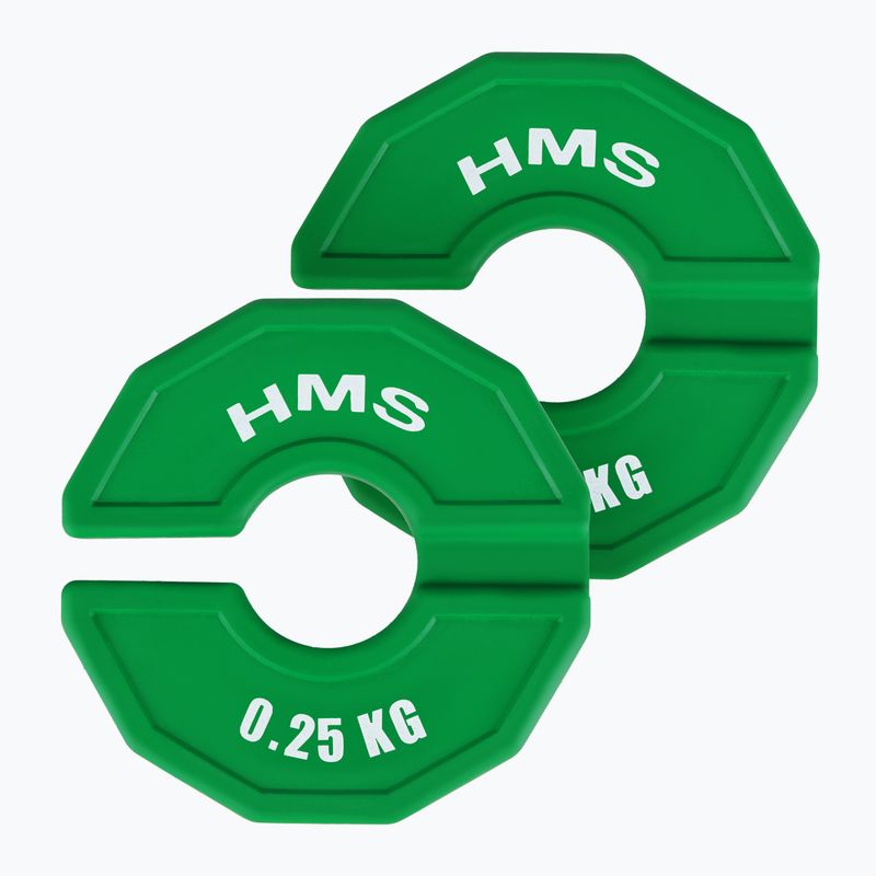 Greutate pe echipament de tip suprapunere HMS TSN25 2 x 0,25 kg green