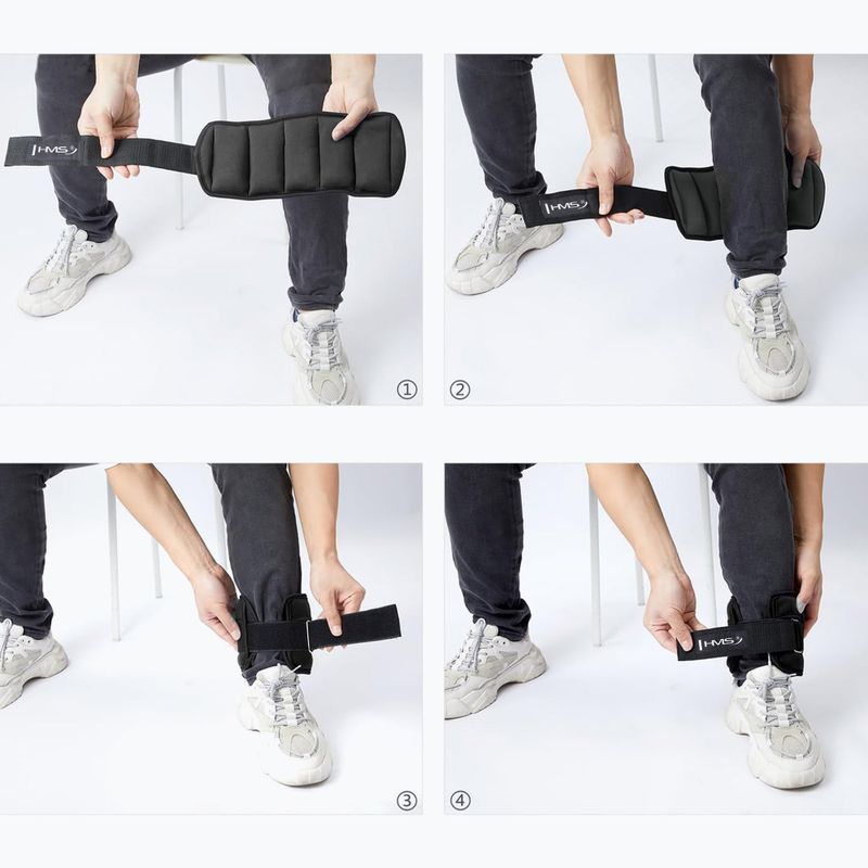 Greutăți pentru glezne și încheieturi HMS ONK01 0,5 kg 2 buc. black 7