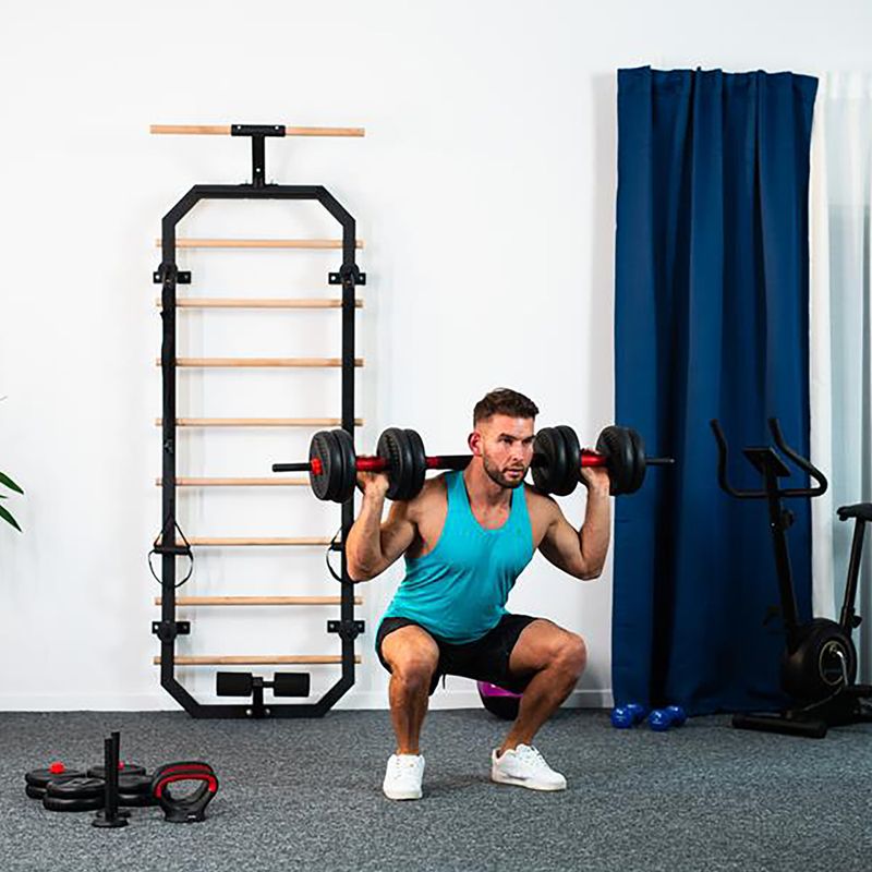 HMS SGN130 Pro Set 6W1 30kg greutăți negru/roșu 5