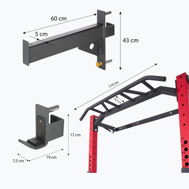 Dispozitiv de antrenament pliabil HMS KLT23 red/black 8
