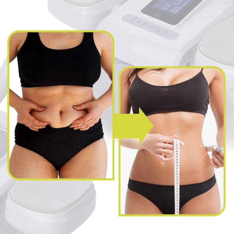 Rolă automată pentru exersarea mușchilor abdominali cu afișaj HMS KA08 gri 17