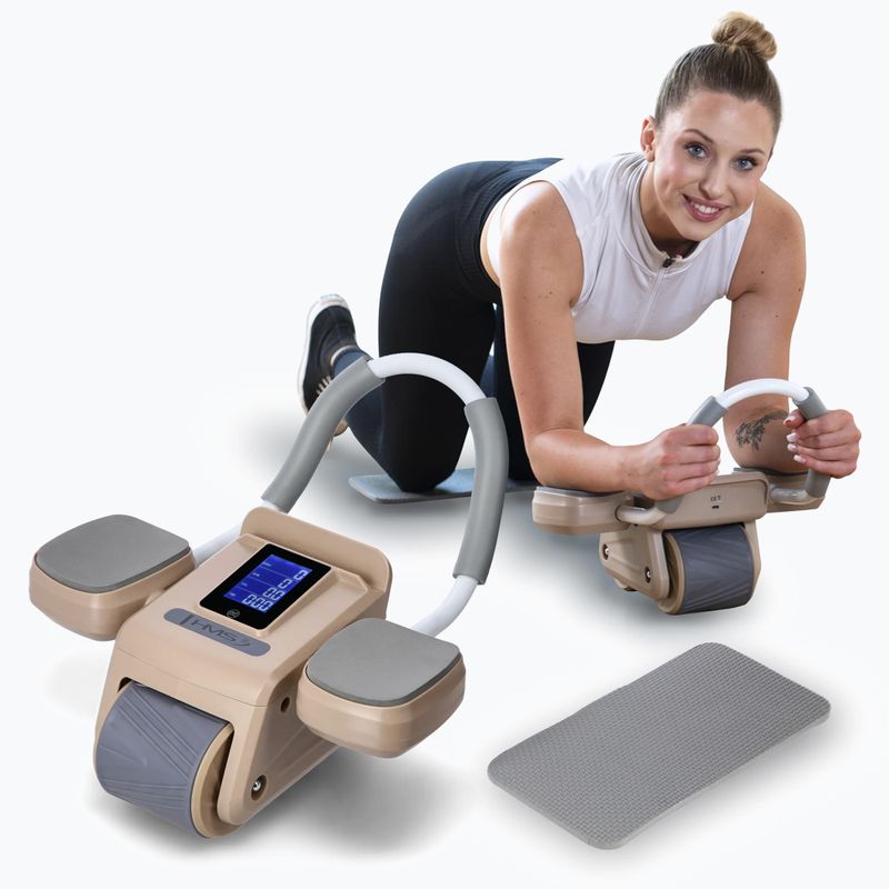 Rolă automată pentru exersarea mușchilor abdominali cu afișaj HMS KA08 maro 10