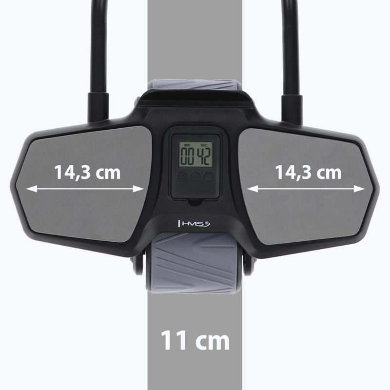 Rolă automată pentru exersarea mușchilor abdominali cu suport HMS KA10 negru 7