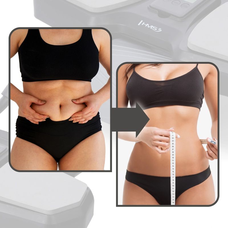 Rolă automată pentru exersarea mușchilor abdominali cu suport HMS KA10 negru 21