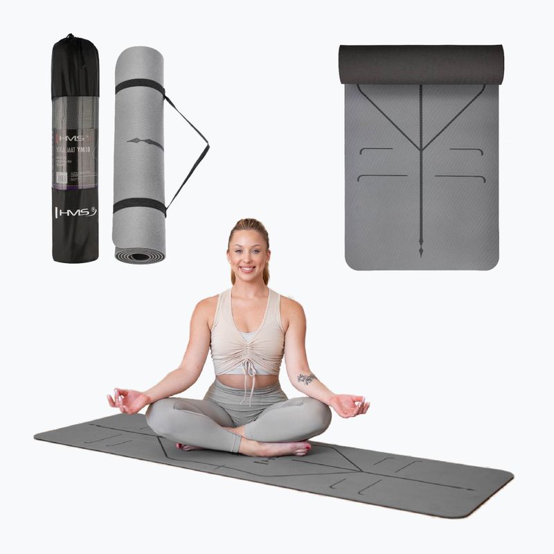 Covoraș de yoga HMS YM10 gray 5