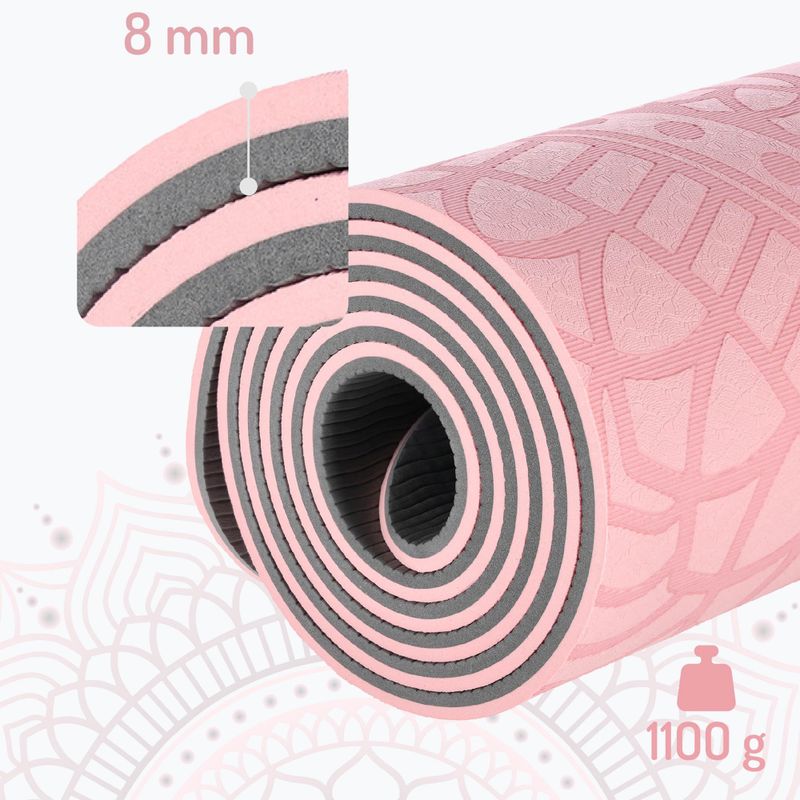 Covoraș de yoga HMS YM10 light pink 3