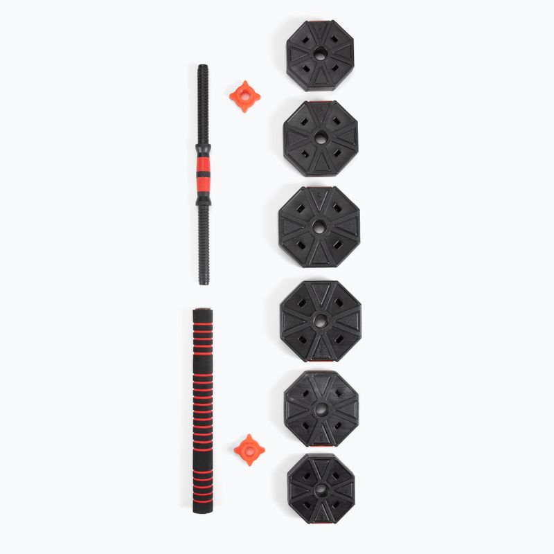 Set de gantere ajustabile cu plăci de greutăți HMS Sgc30, negru și roșu, 17-57-031 7