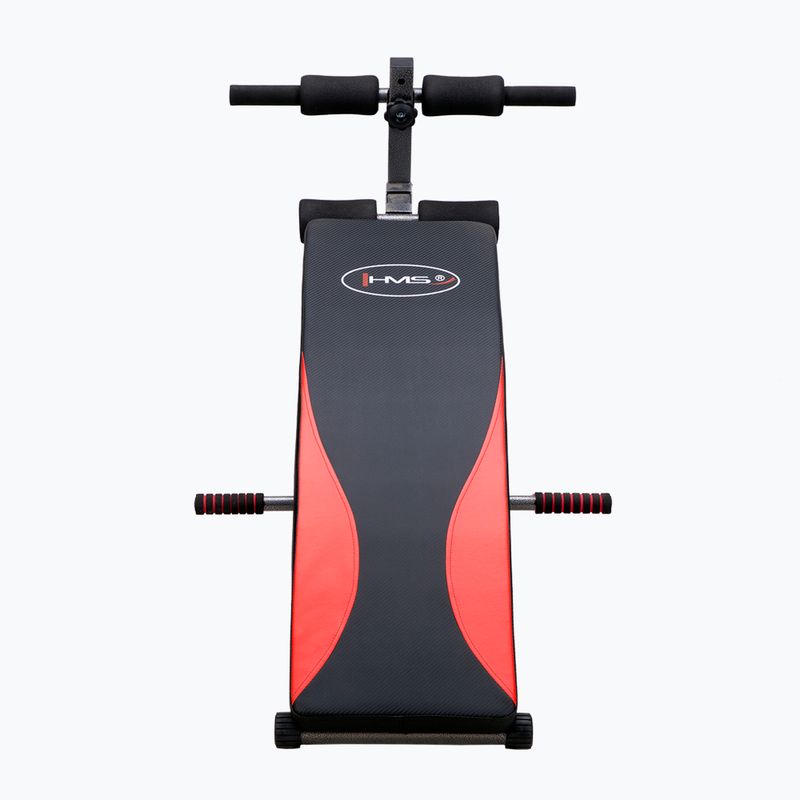 Bancă înclinată de exerciții + accesorii HMS L8355, negru, 17-53-100 2