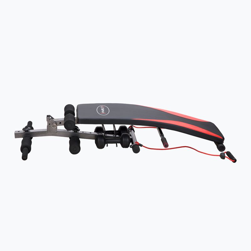 Bancă înclinată de exerciții + accesorii HMS L8355, negru, 17-53-100 3