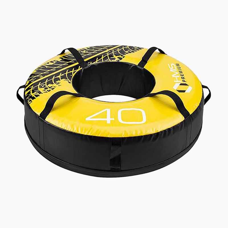Colac de antrenament HMS PYT01 Premium 40 kg negru/galben 3