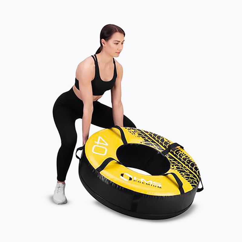 Colac de antrenament HMS PYT01 Premium 40 kg negru/galben 8