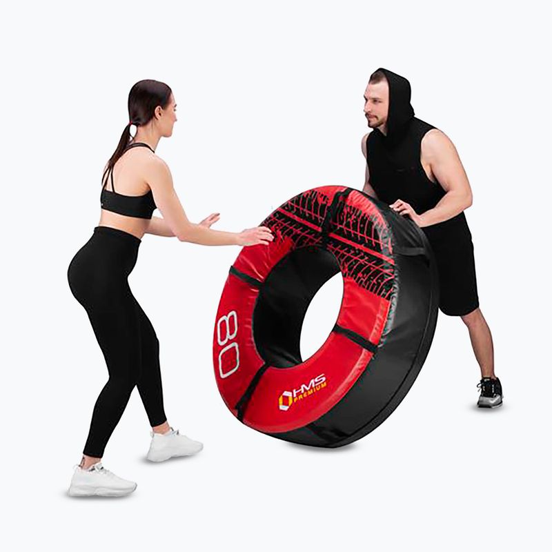Colac de antrenament HMS PYT03 Premium 80 kg negru/roșu 9