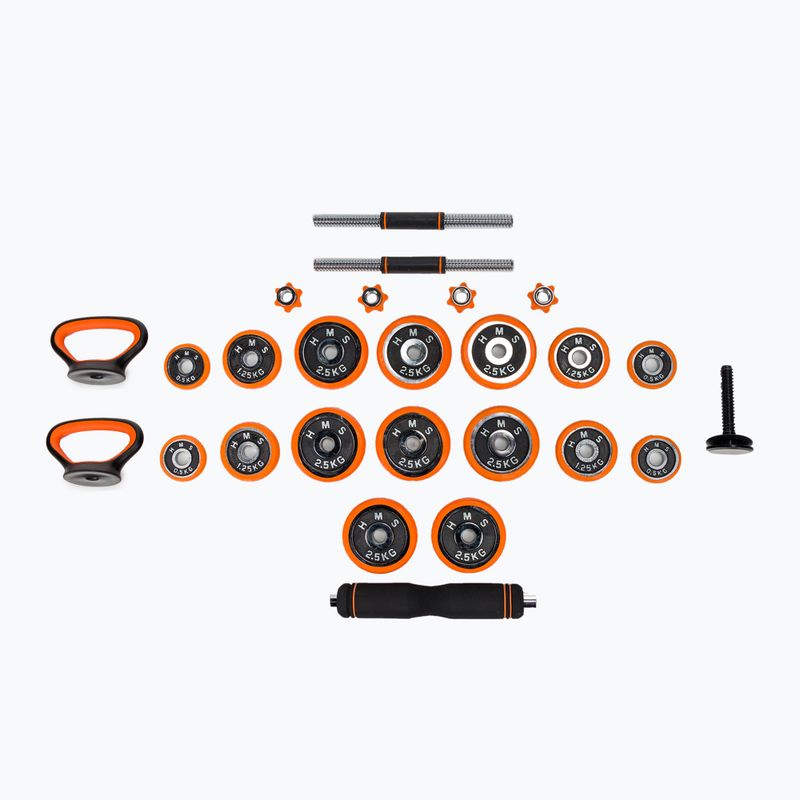 Set de greutăți Hms SGZ230 Premium 6w1 portocaliu 17-57-067 10