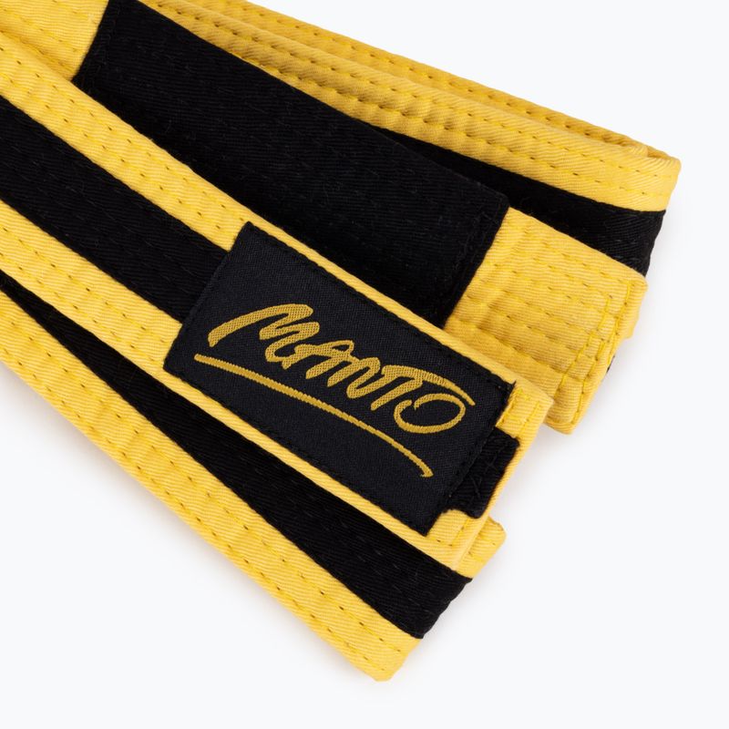 Centura BJJ pentru copii MANTO Tag galben cu bară neagră MNA867_YEL/BLK_M0 2