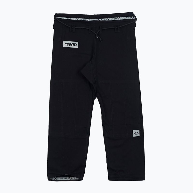 GI pentru Jiu-Jitsu brazilian pentru bărbați MANTO X4 negru MNG978_BLK_A1 3
