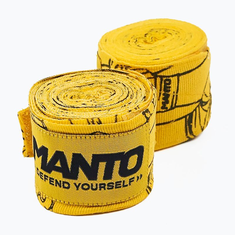 Bandaje de box pentru mâini MANTO Punch, galben, MNA884_YEL_9UN 4