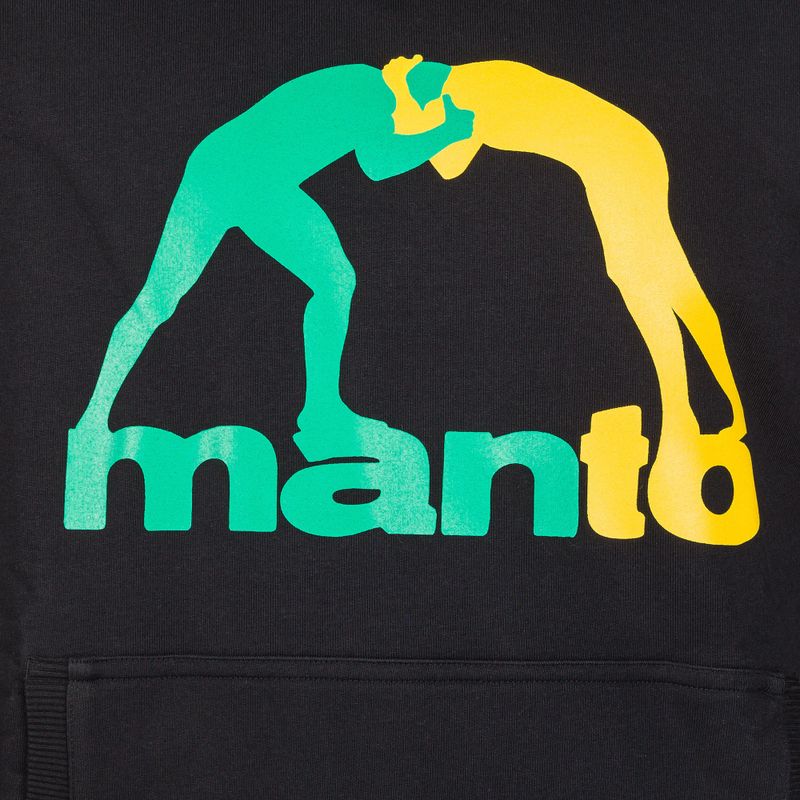 Hanorac pentru bărbați MANTO Duo Summer, negru, MNT786_GRE/YEL_3M 3