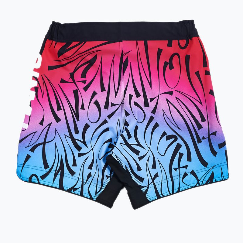 Pantaloni scurți de antrenament MANTO Multi Gradient roșu MNS003_PIN/BLU_2S 2