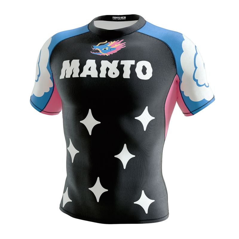 Rashguard pentru bărbați MANTO Dragon negru MNR850_BLK_2S