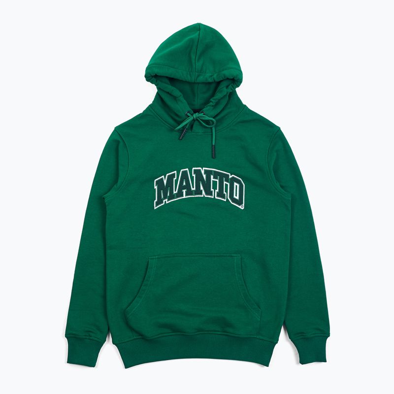 Hanorac cu glugă MANTO Varsity pentru bărbați, verde MNH479_GRE