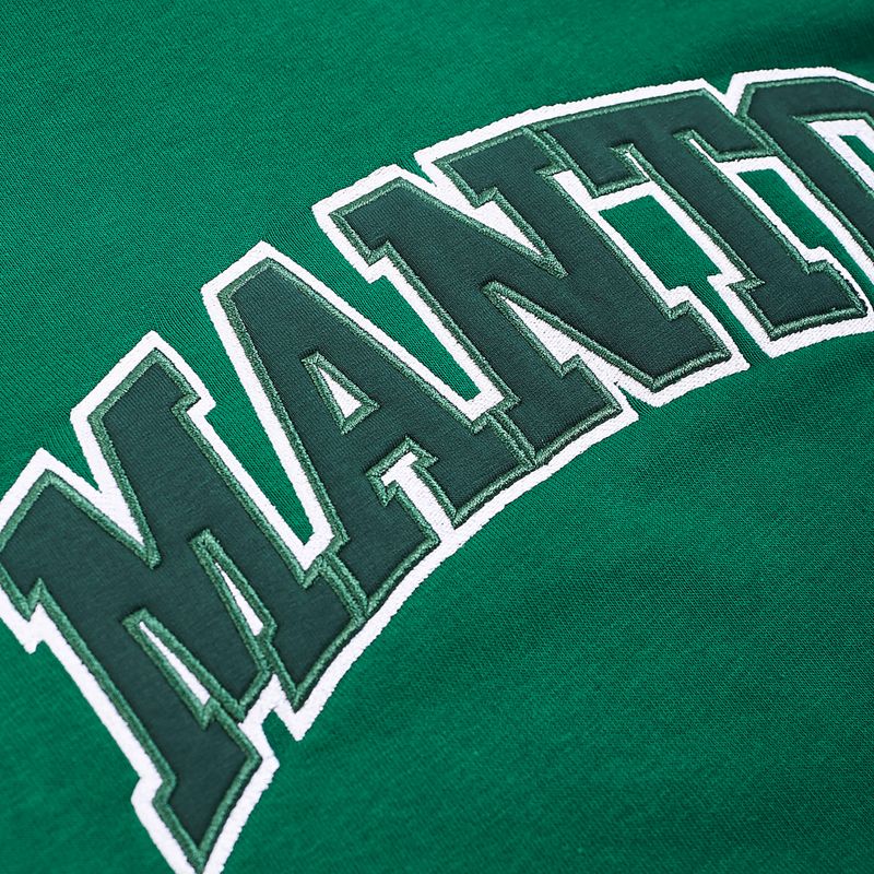 Hanorac cu glugă MANTO Varsity pentru bărbați, verde MNH479_GRE 3