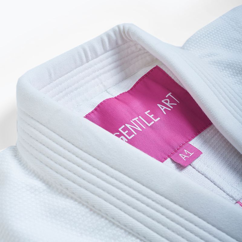 GI pentru jiu-jitsu brazilian pentru bărbați MANTO Balaclava alb MNG982_WHT/PIN 4