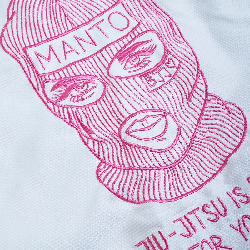 GI pentru jiu-jitsu brazilian pentru bărbați MANTO Balaclava alb MNG982_WHT/PIN 6