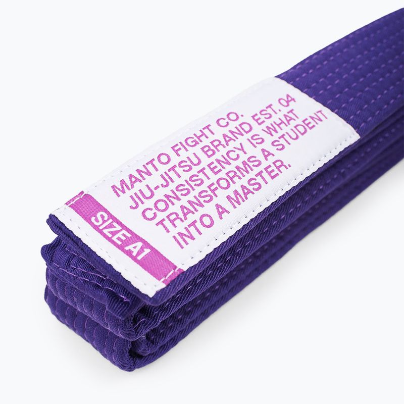 Centura pentru jiu-jitsu brazilian MANTO BJJ Motto purple 2