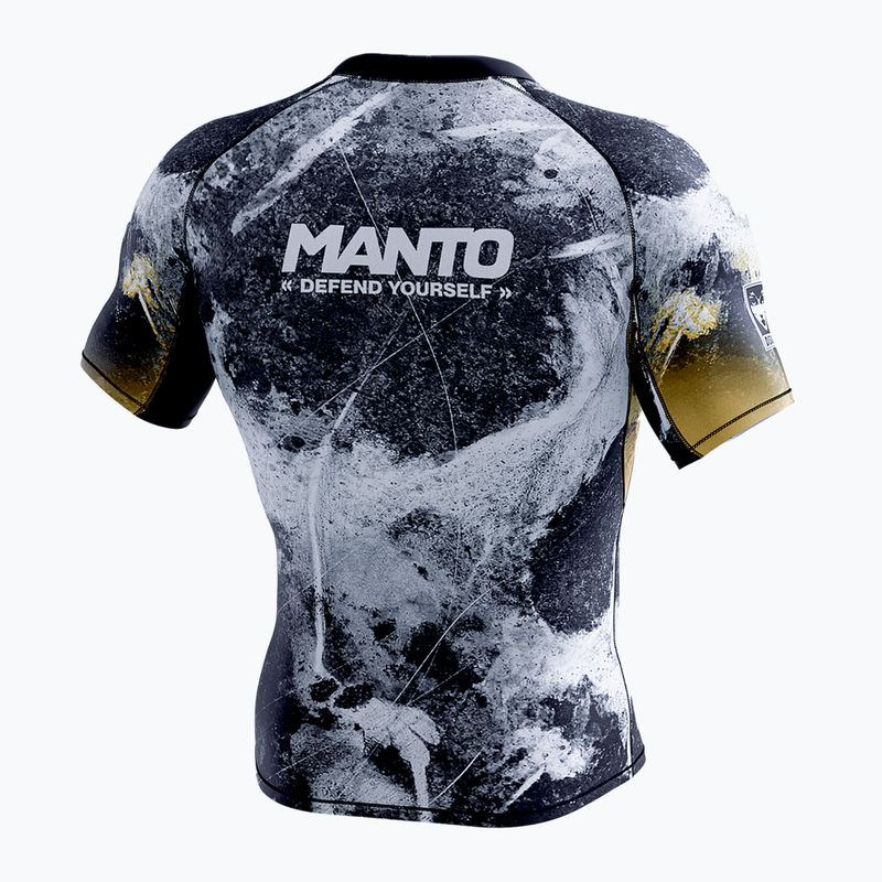 Rashguard pentru bărbați MANTO Disobey albastru marin MNR878_BLK 2