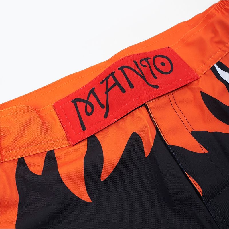 Pantaloni scurți de antrenament pentru bărbați MANTO Diablo negru-portocaliu MNS507_BLK 5