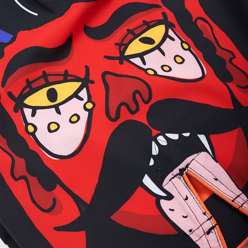 Pantaloni scurți de antrenament pentru bărbați MANTO Diablo negru-portocaliu MNS507_BLK 6