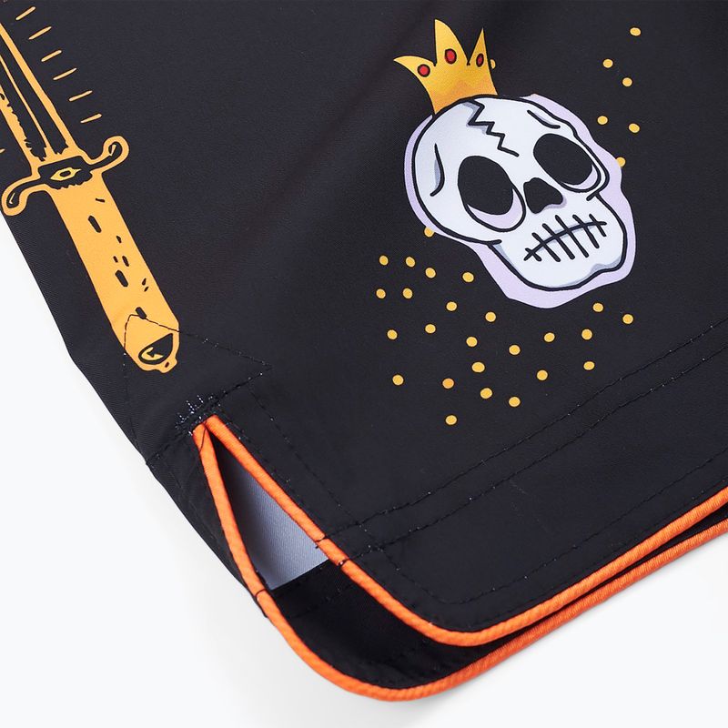 Pantaloni scurți de antrenament pentru bărbați MANTO Diablo negru-portocaliu MNS507_BLK 8