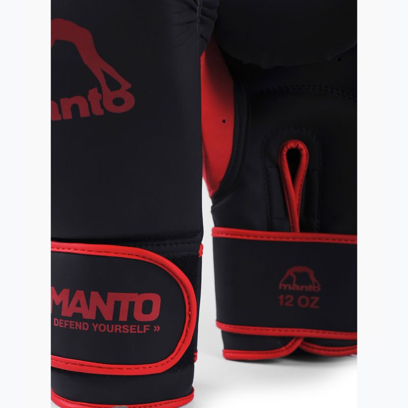 Mănuși de box MANTO Essential negru/roșu 3