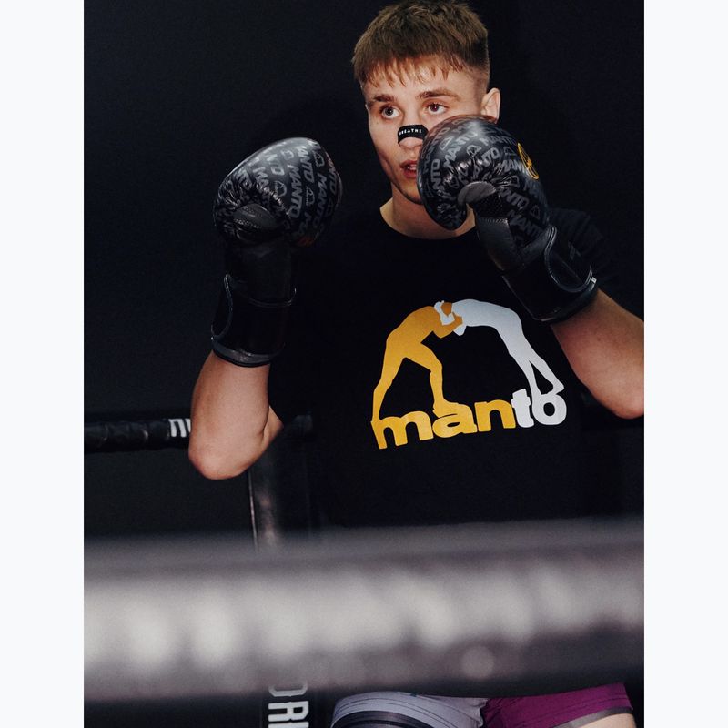 Tricou pentru bărbați MANTO Logo negru 4